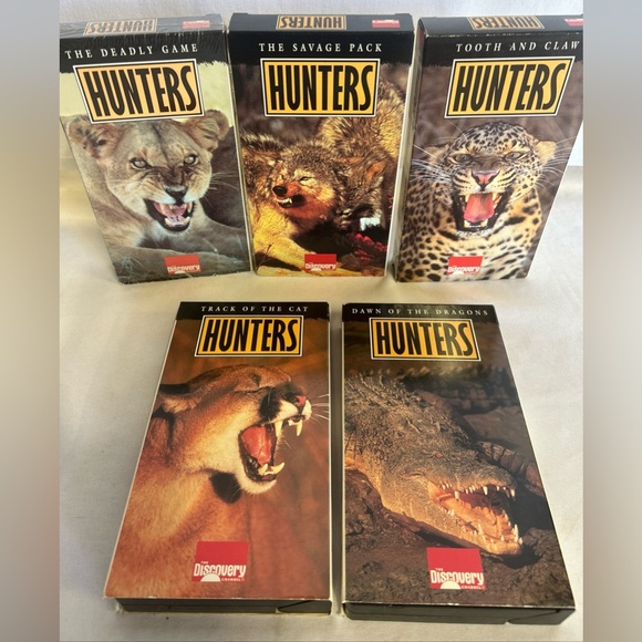 The Discovery Channel VHS Video 5 pc lot of HUNTERS - Picture 1 of 2